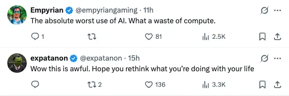AI generated content example